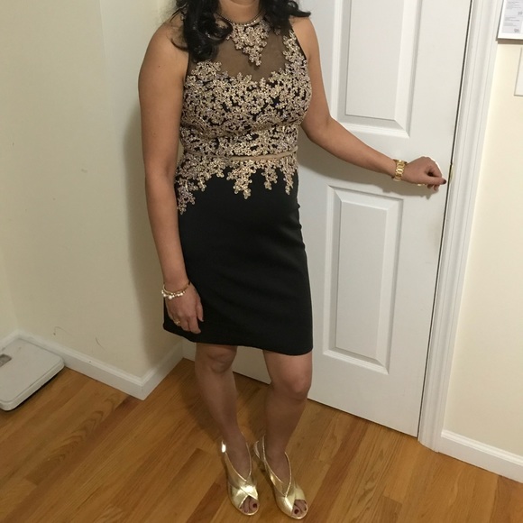 Black with diamond stone dress - Picture 5 of 5